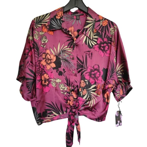 Midnight Bakery Floral Satin PJ Set Women Size Medium - Picture 4 of 13